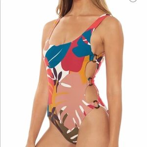 Anthropologie Red Cárter Charlie ring bathing suit